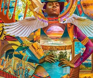 Afro Futurism Bathing Suit